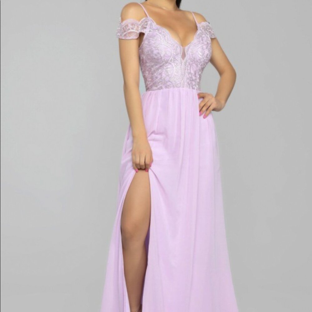 *NWT* Fashion Nova Chiffon Gown - XS